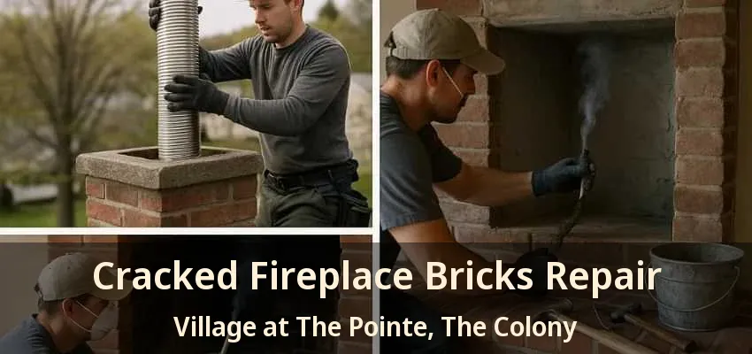 Cracked Fireplace Bricks Repair Village at The Pointe, The Colony - TX