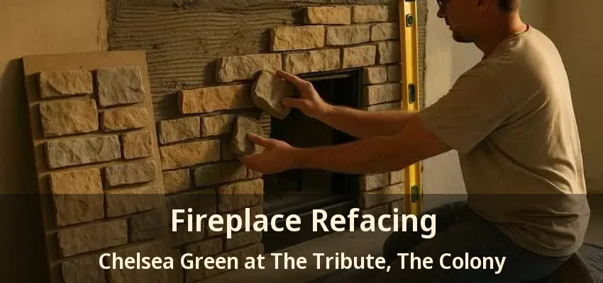 Fireplace Refacing Chelsea Green at The Tribute, The Colony - TX