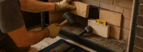 Cracked Fireplace Bricks Repair Aberdeen at Tribute, The Colony